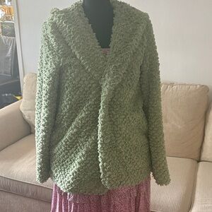 Women's Green Textured Jacket
